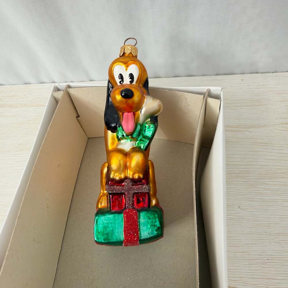Christopher Radko Disney Noel Pluto Christmas Ornament Mickey & Co 1996